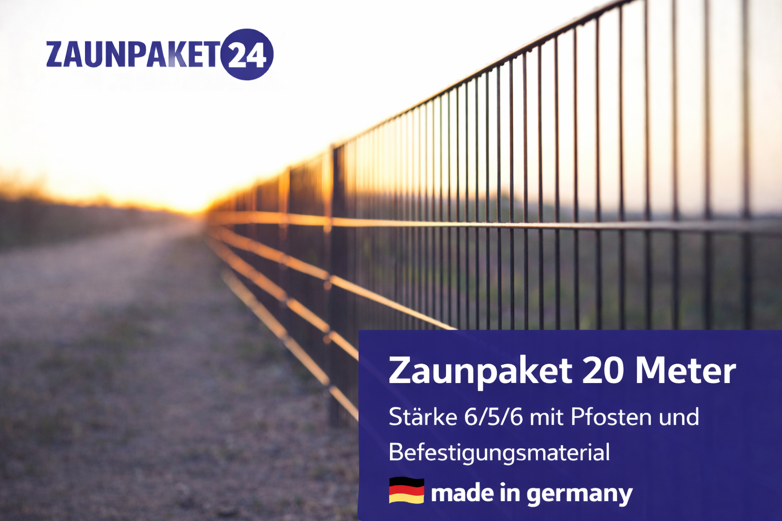 20-meter double wire fence panels 6/5/6 with posts, showcasing durable construction and premium quality design.