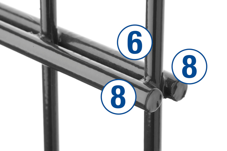 Doppelstabmattenzaun 20 Meter mit Pfosten, Premiumqualität, Made in Germany, von Zaunpaket24, robust und langlebig