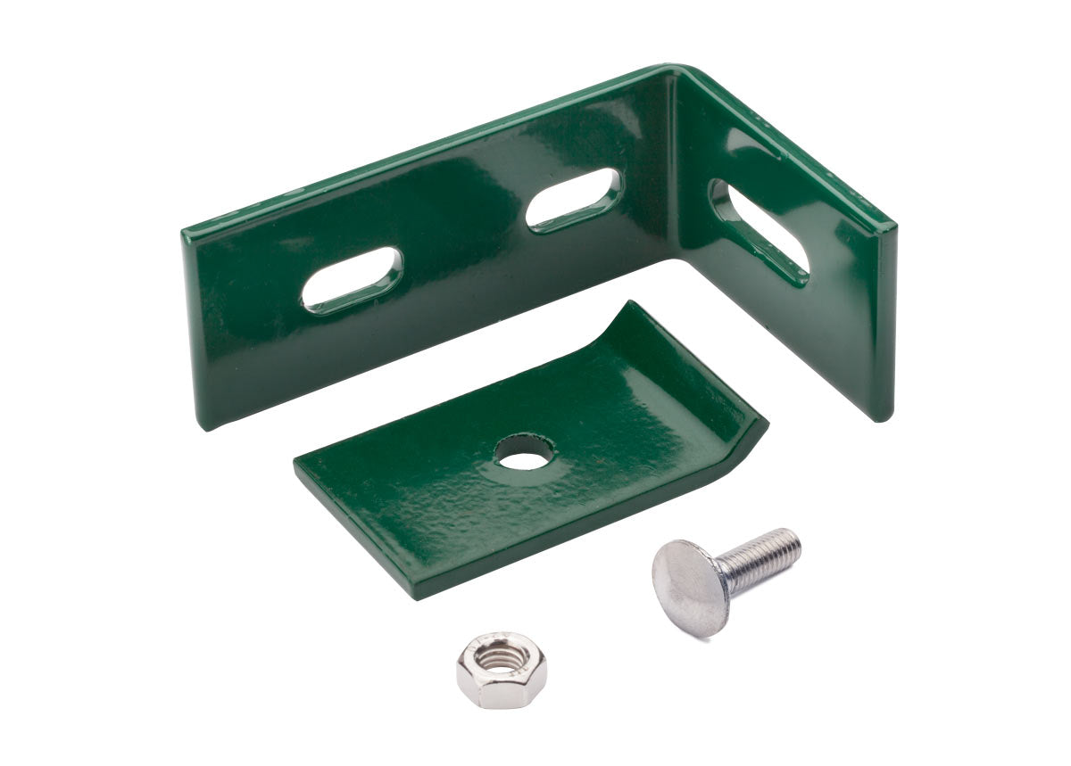 Zaunanschlusswinkel von Zaunpaket24, robustes Metallstück für stabile Zaunverbindungen, auf ZDWB_01.jpg sichtbar