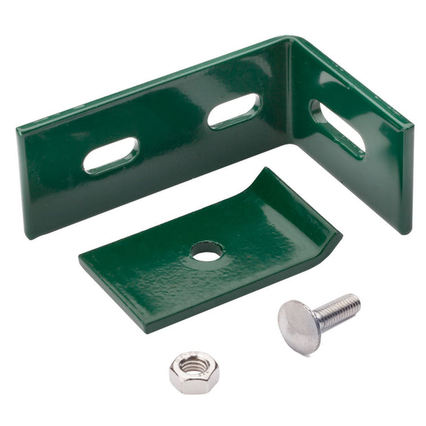 Zaunanschlusswinkel von Zaunpaket24, robustes Metallstück für stabile Zaunverbindungen, auf ZDWB_01.jpg sichtbar