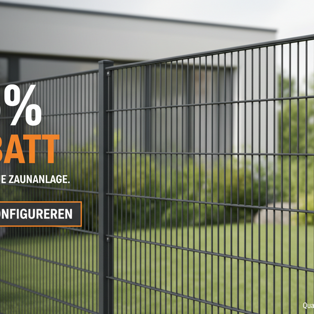 Zaunpaket 40 Meter Doppelstabmatten 8/6/8 inkl. Pfosten  – Premiumqualität Made in Germany